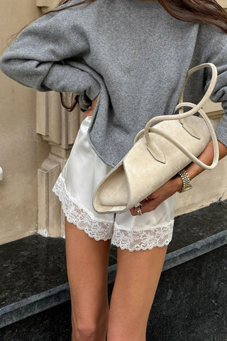 Lace Trim Casual Shorts