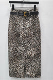 Leopard Print Midi Skirt