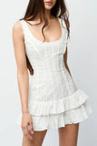 Ruffled Sleeveless Casual Dress