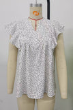 Polka Dot Flutter Sleeve T-Shirt