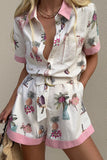 Tropical Floral Button-Front Romper