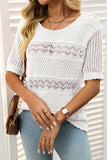Elegant Knit Short-Sleeve Top