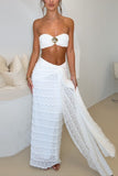 Elegant Lace Two-Piece Skirt Set
