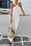 Sleeveless Twist-Neck Maxi Dress
