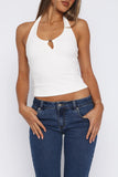 Keyhole Halter Tank Top