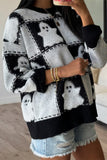 Playful Ghost Knit Sweater