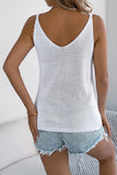 Button-Front Knit Tank Top