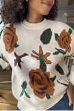 Floral Pattern Sweater