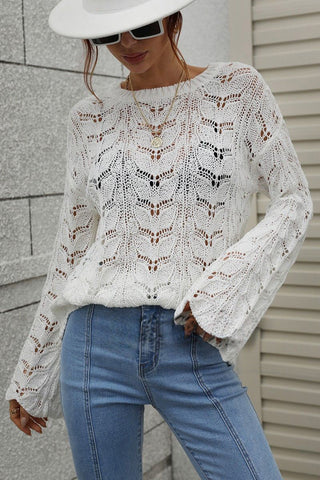 Elegant Lace Knit Sweater