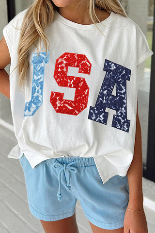 Graphic USA Casual T-Shirt
