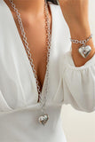 Heart Pendant Long Necklace
