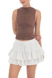 Tiered Ruffle Mini Skirt