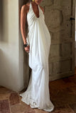 Halter Dress with Draped Detail
