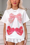 Graphic Bow and Heart T-Shirt