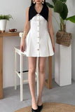 Chic Button-Down Casual Dress with Collar