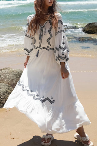 Bohemian Printed Maxi Dress