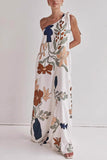 One-Shoulder Maxi Vacation Dress