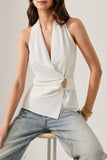Elegant Wrap Halter Top