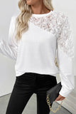 Casual Top with Floral Appliqué