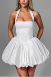 Halter-Neck Bubble Hem Dress