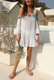 Off-Shoulder Crochet Beach Dress