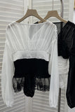 Button-Front Layered Blouse