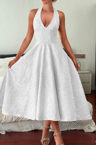 Halter-Neck Evening Dress