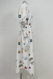 Patterned Casual Midi Dress