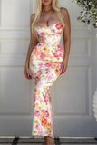 Floral Print Spaghetti Strap Dress