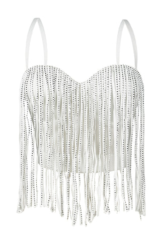 Fringe Embellished Tank Top