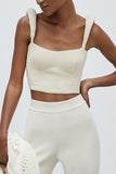 Knitted Sleeveless Crop Top