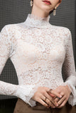 Elegant Lace Turtleneck Blouse