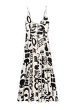 Abstract Print Sundress with Cutout Detail
