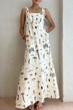 Tropical Print Vacation Dress