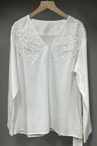 Floral V-Neck Long Sleeve Blouse