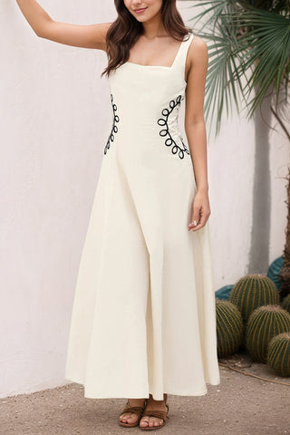 Elegant Patterned Evening Dress