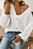 Button-Up Cardigan with Relaxed Fit