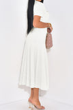 Button-Front Casual Midi Dress