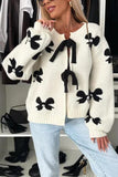 Floral Patterned Open-Front Cardigan