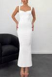 Open-Back Bow-Tie Casual Dress