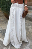 Elegant Lace-Trimmed Maxi Skirt