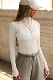 Sheer Mesh Long Sleeve Top