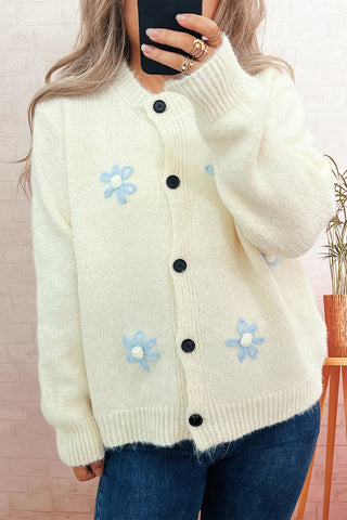 Floral Button-Up Cardigan