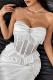 Lace Trim Sweetheart Corset Top
