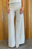 Strapless Striped Pants Set