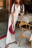 Elegant V-Neck Maxi Dress
