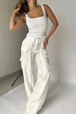 Wide-Leg Cargo Pants