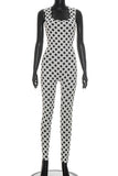Polka Dot Slim Fit Jumpsuit