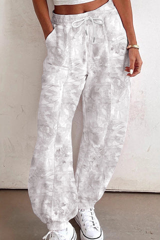 Relaxed Fit Tie-Waist Casual Pants
