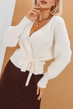 Wrap Style Cardigan with Tie Waist